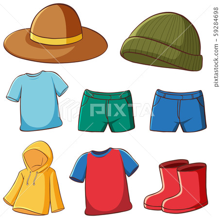 Set of isolated clothes 59284698