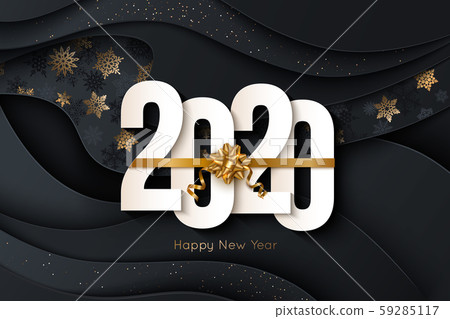 2020 Happy New Year Background with decorative elements. Vector illustration 2020 Happy New Year Background with decorative elements. Vector illustration 59285117