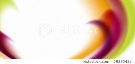 Line wave art illustration on light backdrop. Vector abstract design banner template. Business 59285422