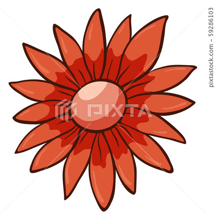 Single flower in red color 59286103