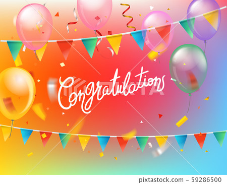 Congratulations. Holiday greeting card vector 59286500