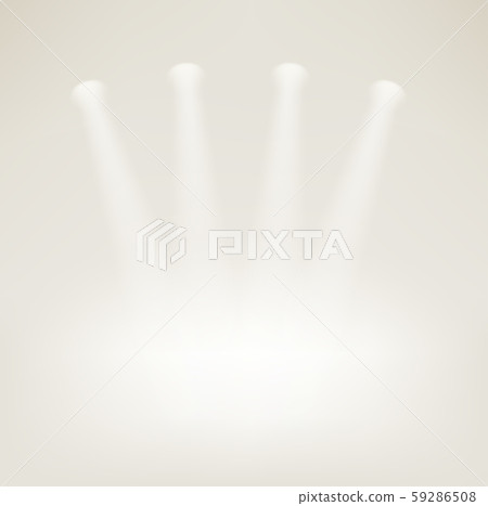 Empty stage with bright projectors Empty stage with bright projectors 59286508