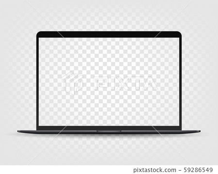Modern laptop with transparent screen. Vector Modern laptop with transparent screen. Vector 59286549