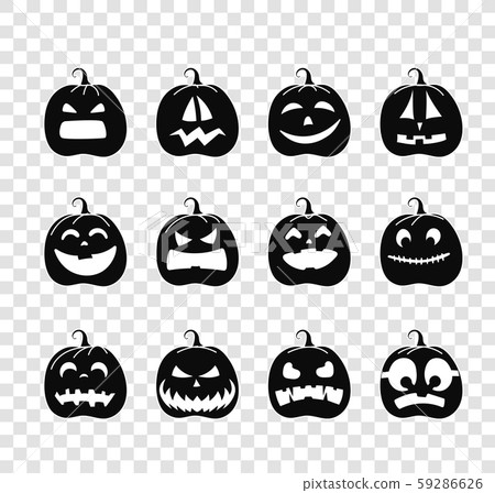 Different pumpkins silhouettes vector collection Different pumpkins silhouettes vector collection 59286626