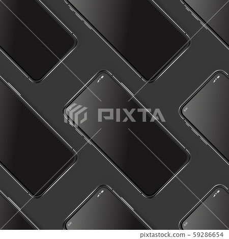 Modern smartphones layered mockup. Diagonal Modern smartphones layered mockup. Diagonal 59286654