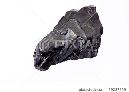 Anthracite or coal isolated on white background Anthracite or coal isolated on white background 59287259