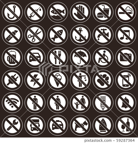 Prohibition signs Prohibition signs 59287364