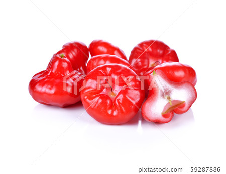 Rose apples or chomphu isolated on white Rose apples or chomphu isolated on white 59287886