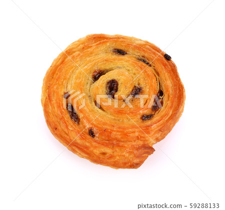 Danish raisin isolated on white 59288133