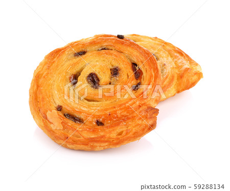 Danish raisin isolated on white 59288134