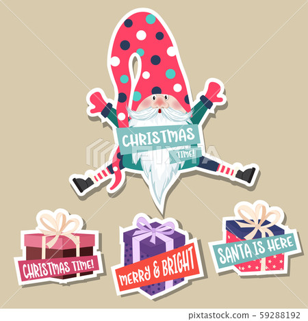 Christmas gnome sticker 59288192