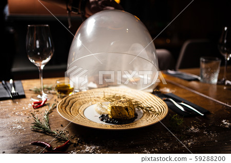 Black Angus tenderloin steak covered with 24 carat gold Black Angus tenderloin steak covered with 24 carat gold 59288200