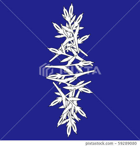 Abstract festive Christmas snowflake pattern on blue background 59289080