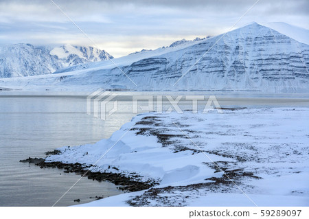 Raudfjord in the Svalbard Islands in the high Arctic 59289097