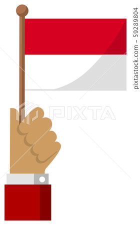 手持國旗插圖(愛國,事件,慶典,示威)/印度尼西亞 手持國旗插圖(愛國,事件,慶典,示威)/印度尼西亞 59289804