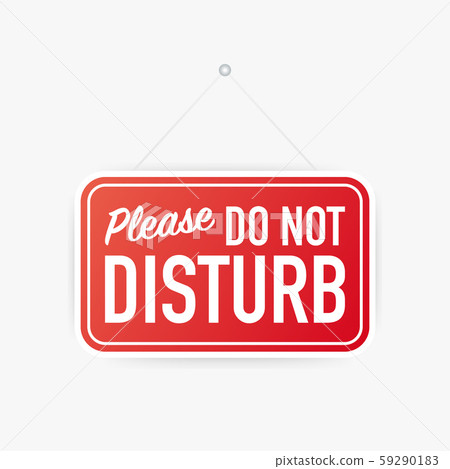 Please do not disturb hanging sign on white 59290183