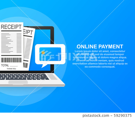 Online payment on computer. Financial accounting, Online payment on computer. Financial accounting, 59290375