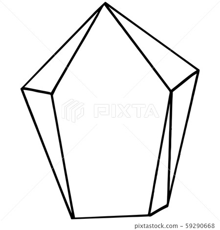 Vector geometric form. Isolated illustration element. Mosaic shape. 59290668