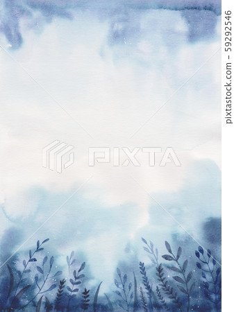 Blue plant watercolor Blue plant watercolor 59292546