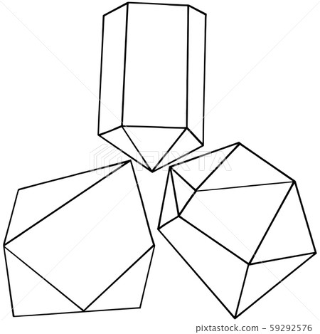 Vector geometric form. Isolated illustration element. Mosaic shape. 59292576