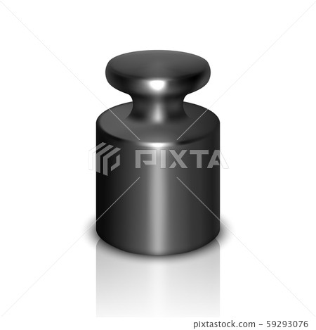 Vector 3d Realistic Black Metal Gray Calibration Laboratory Weight Icon with Reflection Closeup Vector 3d Realistic Black Metal Gray Calibration Laboratory Weight Icon with Reflection Closeup 59293076