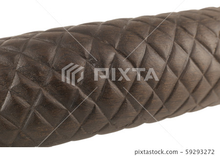 Creeping wooden snake isolated on a white 59293272