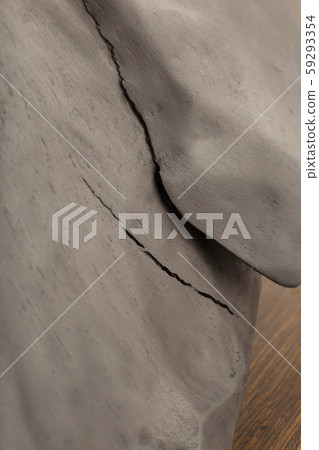 Four old wooden boards isolated on a white 59293354