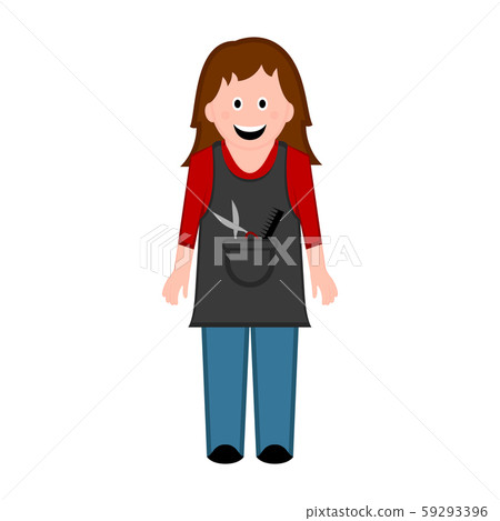 Isolated female hairdresser icon Isolated female hairdresser icon 59293396