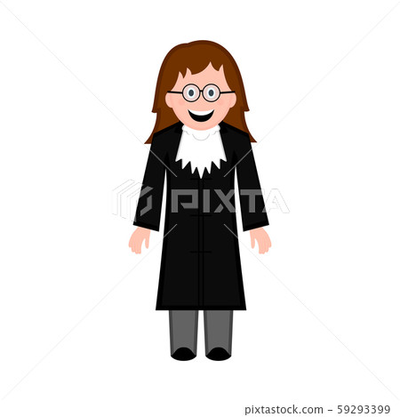 Isolated female judge icon 59293399