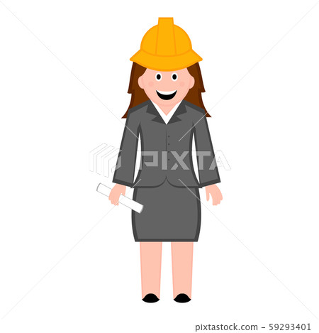 Isolated female engineer icon Isolated female engineer icon 59293401