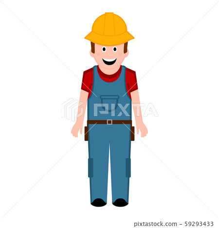 Isolated male builder icon - Stock Illustration [59293433] - PIXTA