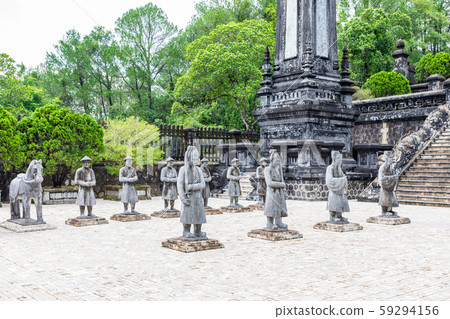 Stone statue in the garden Kaydin Mausoleum Vietnam Stone statue in the garden Kaydin Mausoleum Vietnam 59294156