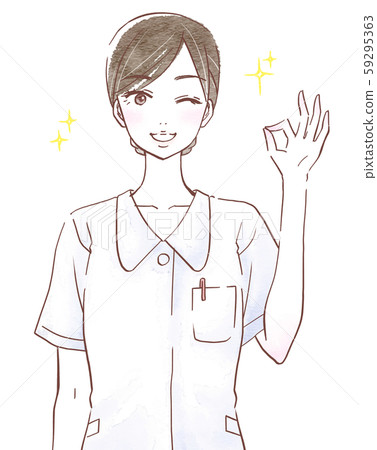 Young woman wearing nurse clothes and posing OK Young woman wearing nurse clothes and posing OK 59295363