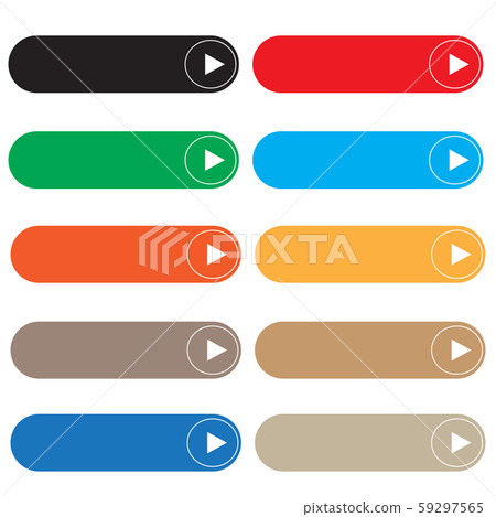 empty button on white background. flat style. rectangle web elements set for your web site design, logo, app, UI. web buttons symbol. set of blank buttons.  59297565