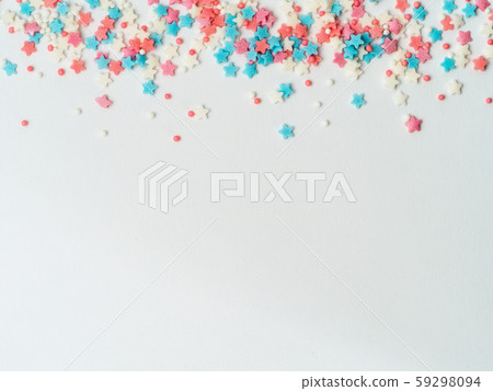 Sprinkles on white, copy space bottom 59298094
