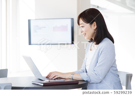 Business pc share office coworking woman office businessman Business pc share office coworking woman office businessman 59299239