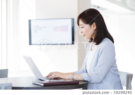Business pc share office coworking woman office businessman Business pc share office coworking woman office businessman 59299240