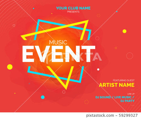 Electronic Music Covers for Summer Night Party... - Stock Illustration  [59299327] - PIXTA