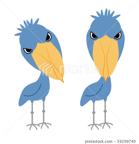 Shoebill傳染媒介例證剪貼美術 59299740