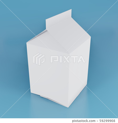 Blank milk box. Retail package mockup. 3d rendering Blank milk box. Retail package mockup. 3d rendering 59299908
