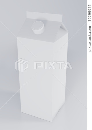 Blank milk box. Retail package mockup. 3d rendering Blank milk box. Retail package mockup. 3d rendering 59299925