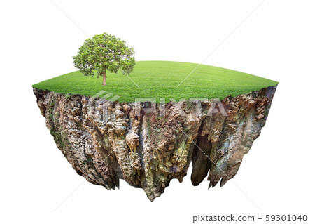 round soil ground cross section with earth land 59301040
