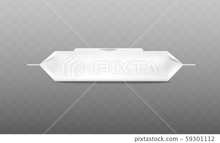 Download Realistic White Wet Wipe Packaging Mockup From Stock Illustration 59301112 Pixta