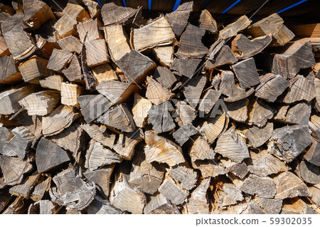 Stacked firewood Stacked firewood 59302035