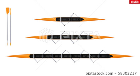 Set of boats for rowing 59302217