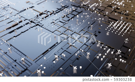 Abstract Central Computer Processors Concept. 3D illustration Abstract Central Computer Processors Concept. 3D illustration 59303238