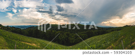 Panorama of Leibnitz area famous destination wine 59304103