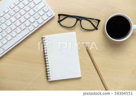 Office desk workspace and table background. Office desk workspace and table background. 59304551
