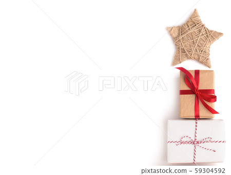 Greeting card with gift boxes in shape of Christmas tree Greeting card with gift boxes in shape of Christmas tree 59304592