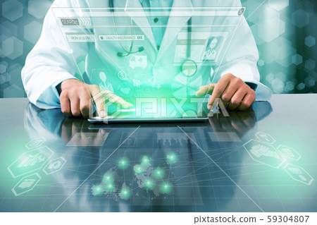 Doctor with Medical Healthcare Research Concept Doctor with Medical Healthcare Research Concept 59304807